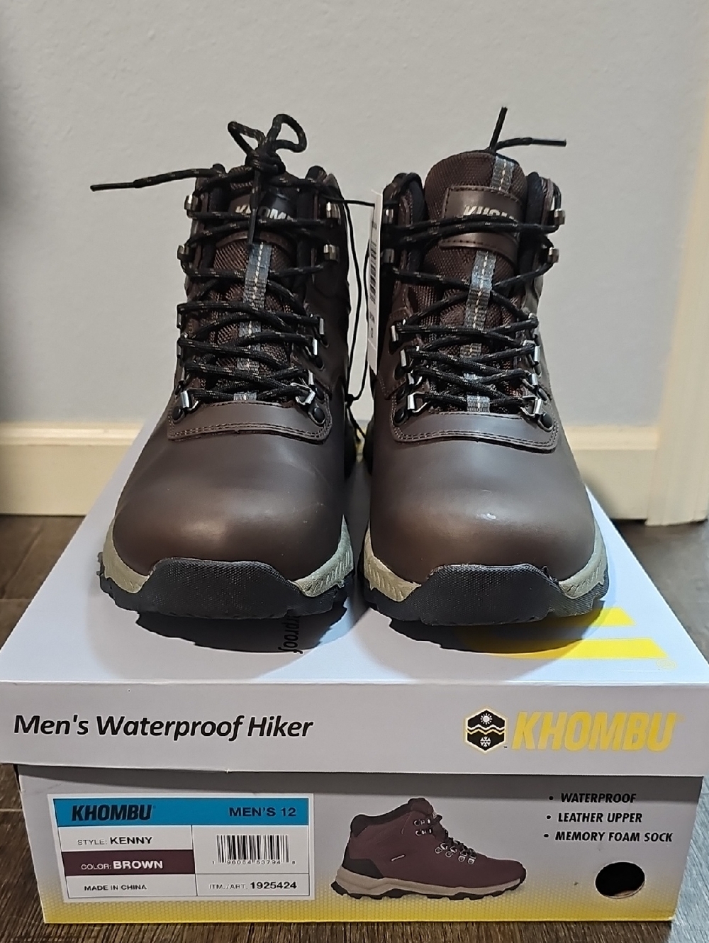 Khombu Kenny Men's 12 Waterproof Hiker Boots - Brown New In Box